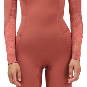 2022 Billabong Dames Synergy 4/3mm Rug Ritssluiting Wetsuit C44G52 - Red Clay